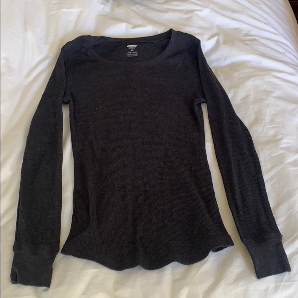 Long sleeve waffle shirt